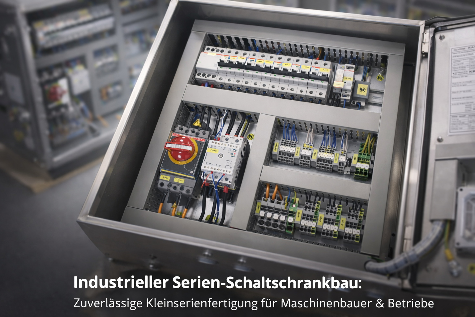 Schaltschrank für Industriekunden: Kleinserienfertigung mit sauberem Aufbau und klarer Kennzeichnung